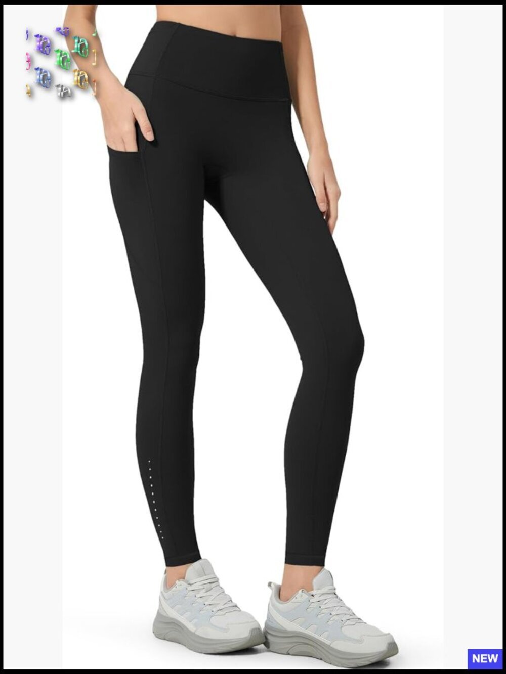 High Waisted Yoga Pants with Pockets – Tummy Control Compression Leggings for